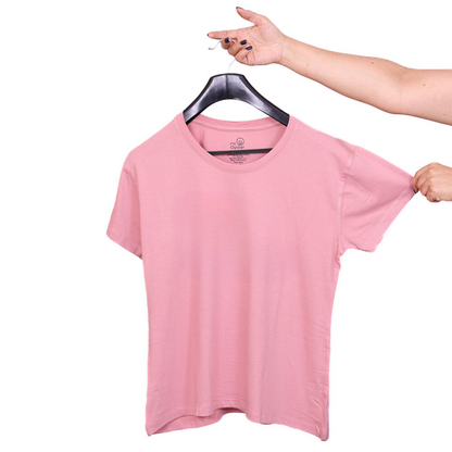 Pink Crew Top - Plain Solid