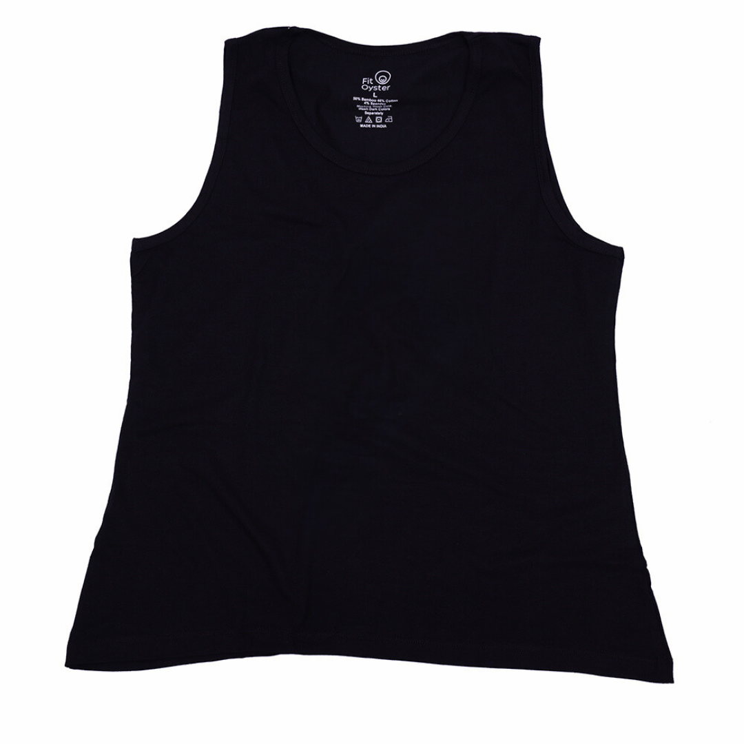 Black Tank Top - Plain Solid