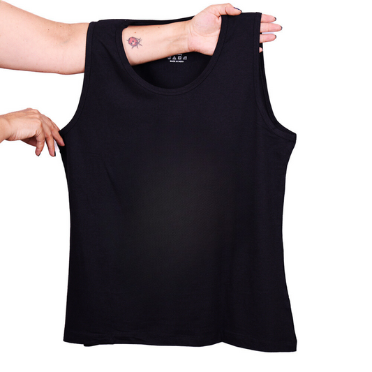 Black Tank Top - Plain Solid