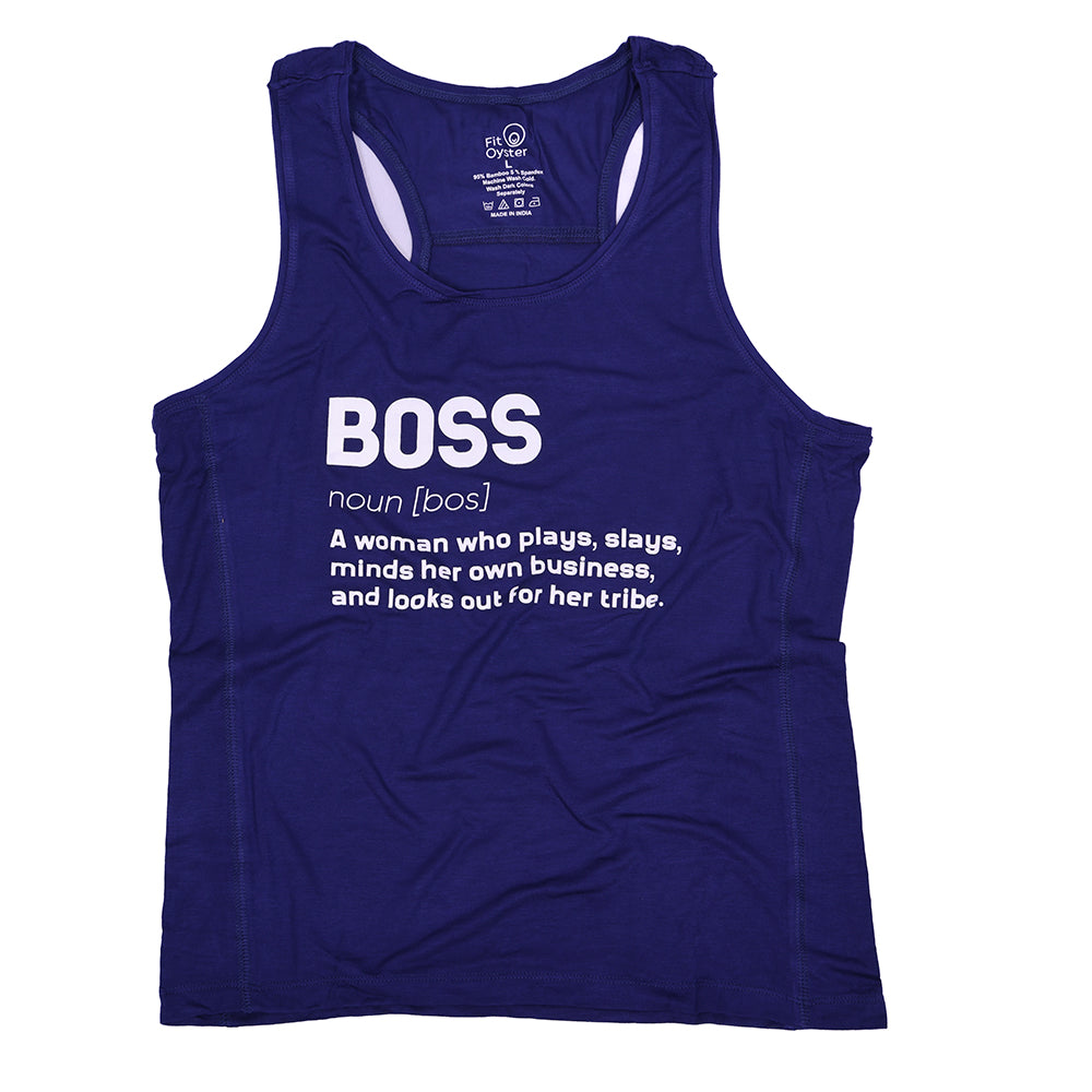 Blue Racerback Top - Boss