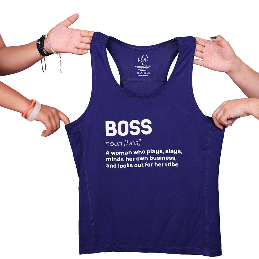 Blue Racerback Top - Boss