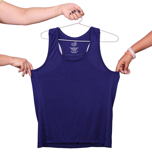 Blue Racerback Top - Plain Solid