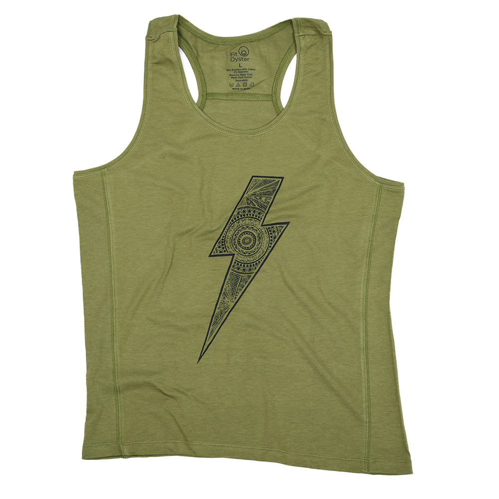 Green Racerback Top - Bolt