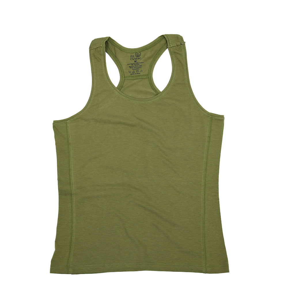 Green Racerback Top - Plain Solid