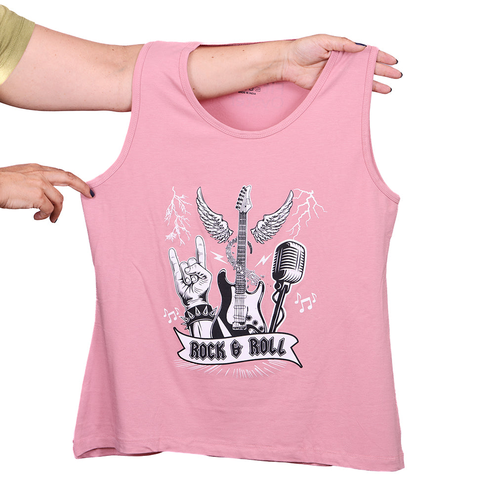 Pink Tank Top - Rock 'N' Roll