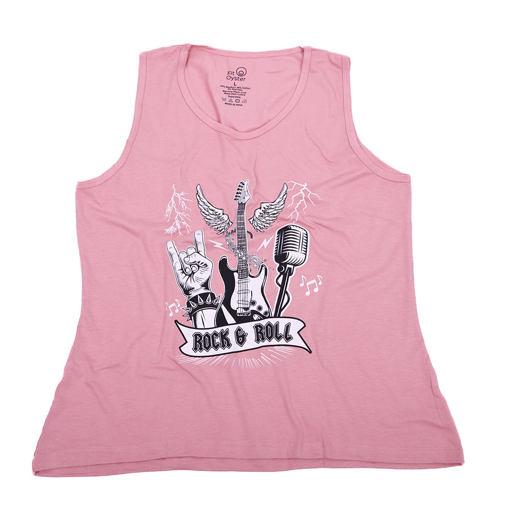 Pink Tank Top - Rock 'N' Roll