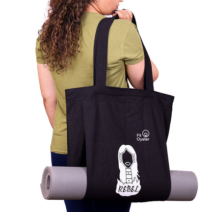 Tote Bag for workout essesntials - BLACK