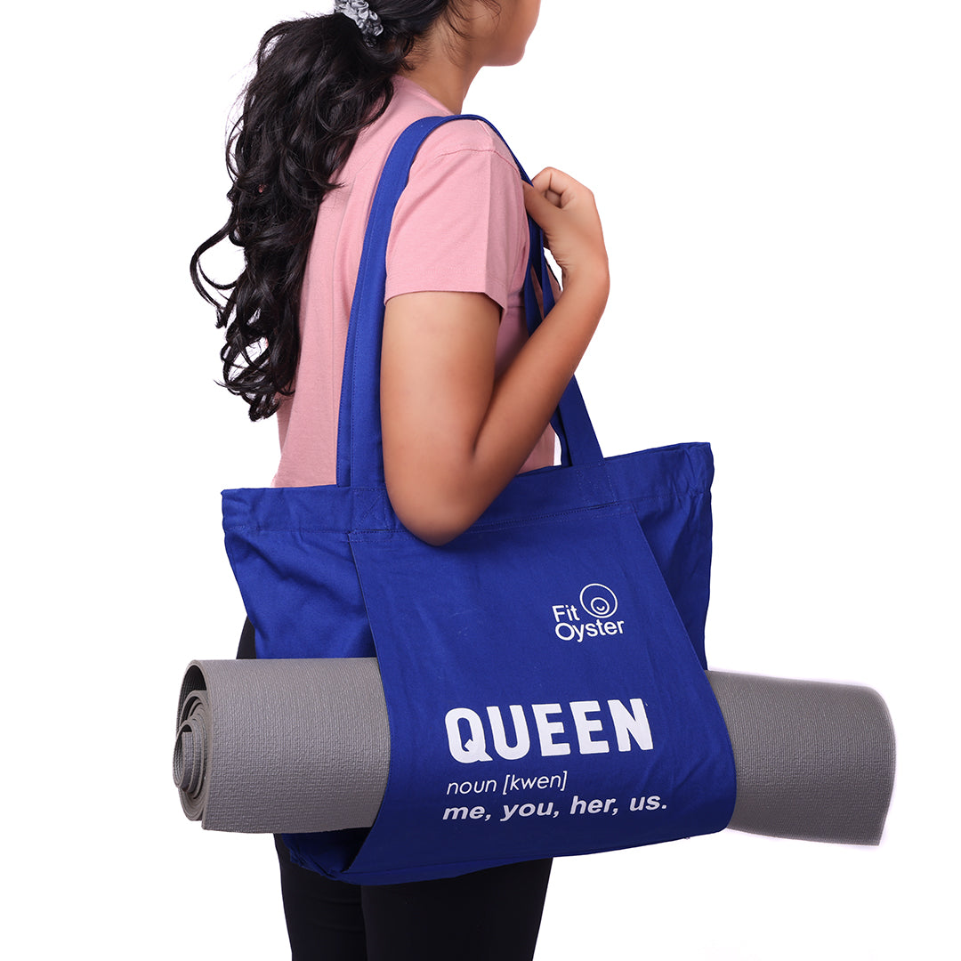 Tote Bag for workout essentials - BLUE - QUEEN