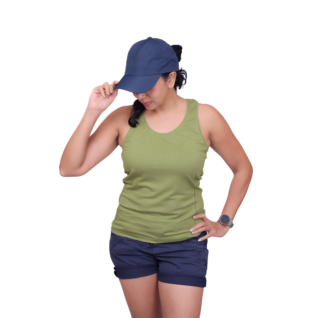 Green Racerback Top - Plain Solid