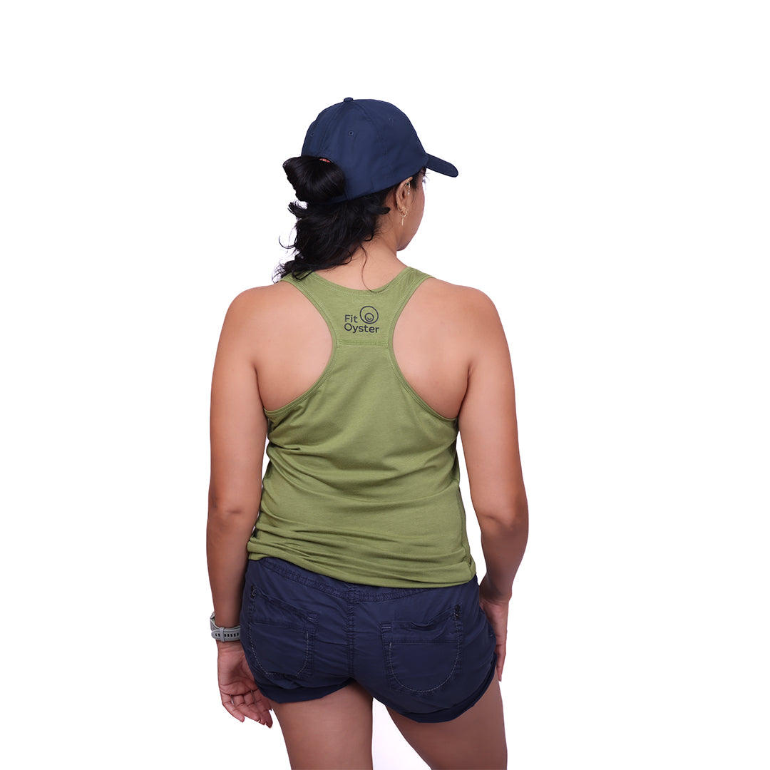 Green Racerback Top - Plain Solid