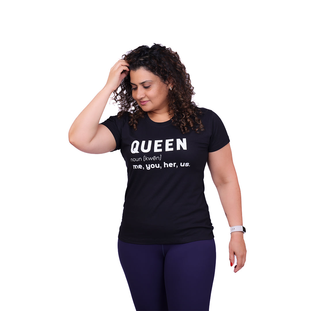 Black Crew Top - Queen