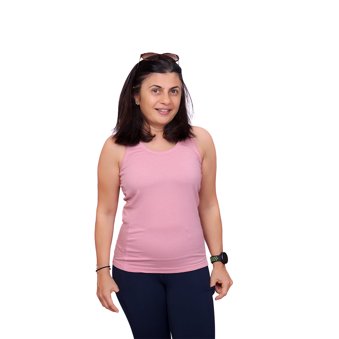 Pink Racerback Top - Plain Solid