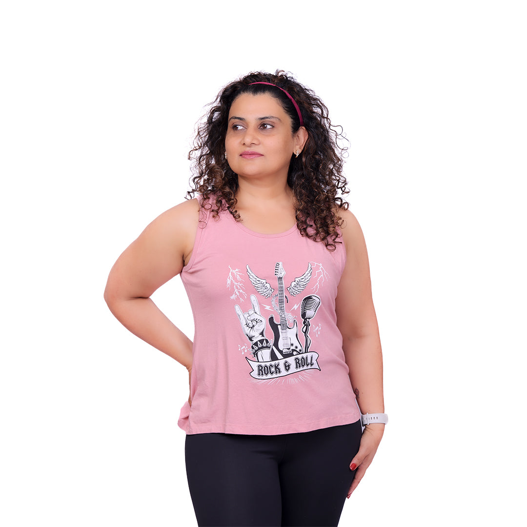 Pink Tank Top - Rock 'N' Roll