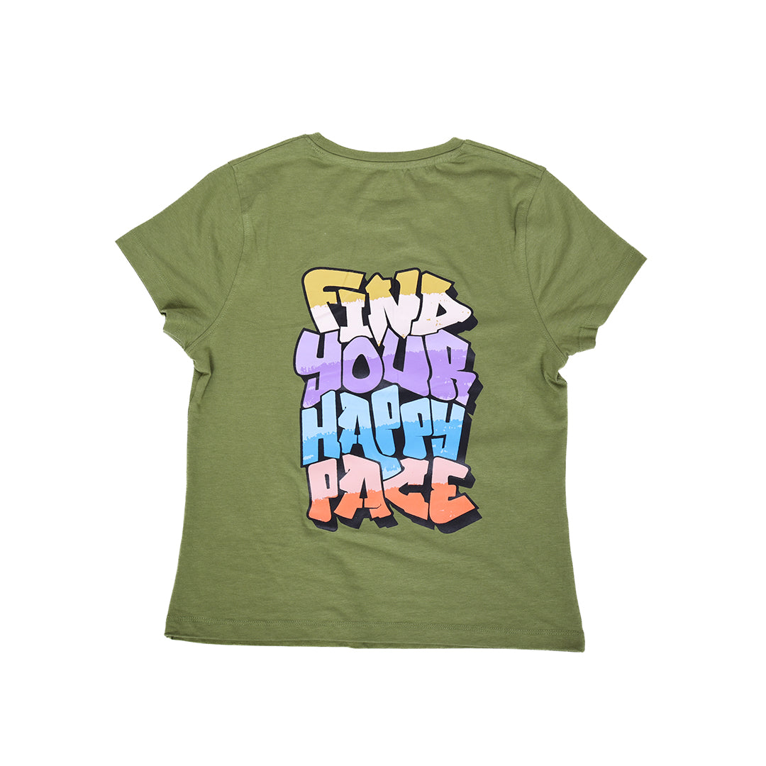 Green Crew Top - Find Your Happy Pace